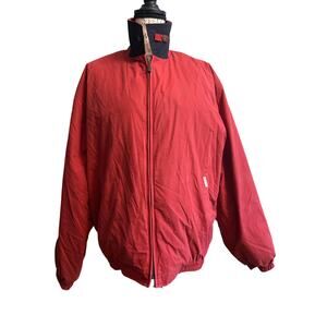 London Fog Men's Red Jacket/Inside Vest Size MED Vintage